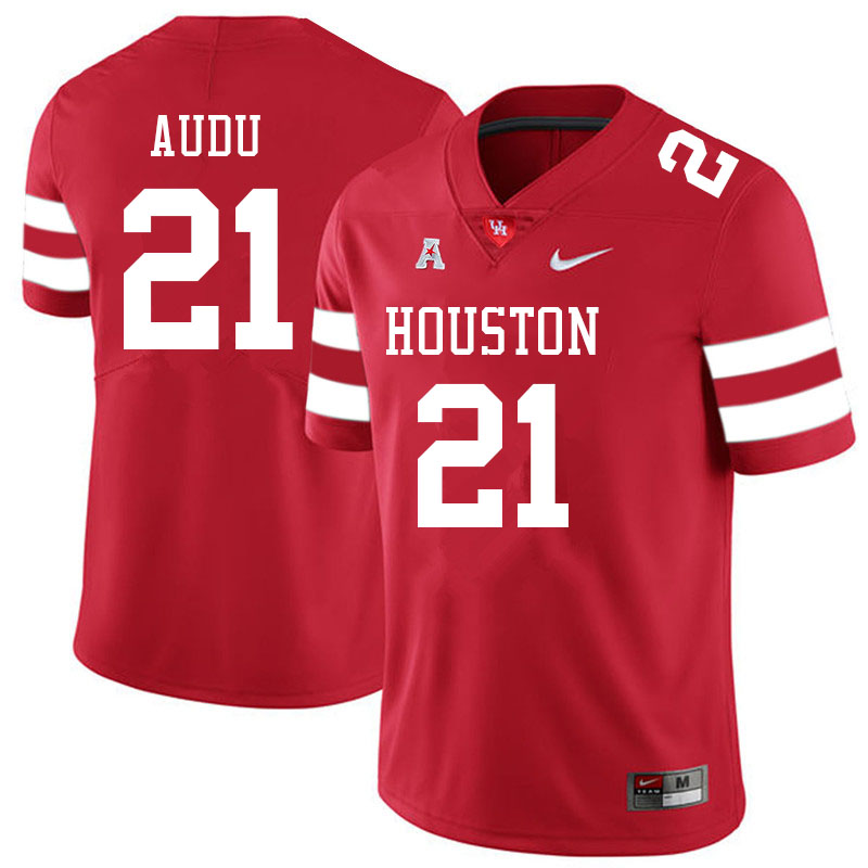 Men #21 Abdul-Lateef Audu Houston Cougars College Football Jerseys Sale-Red